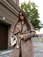 Тренч oversize з сучасним силуетом 🤎